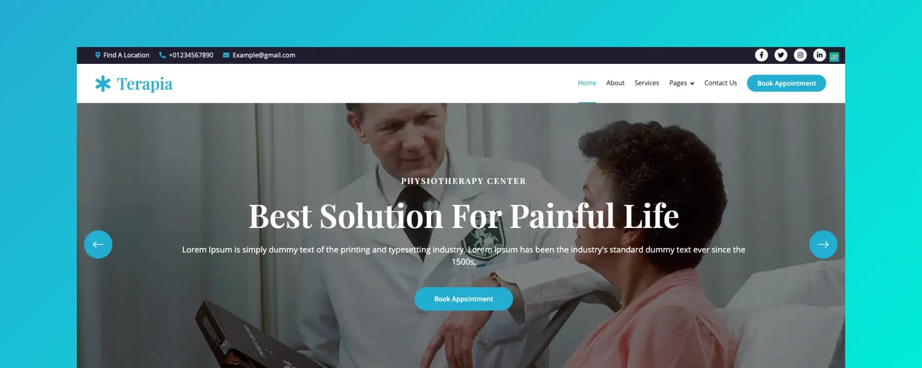 Terapia - Mẫu Website Vật Lý Trị Liệu Miễn Phí, Đẹp & Chuẩn Responsive