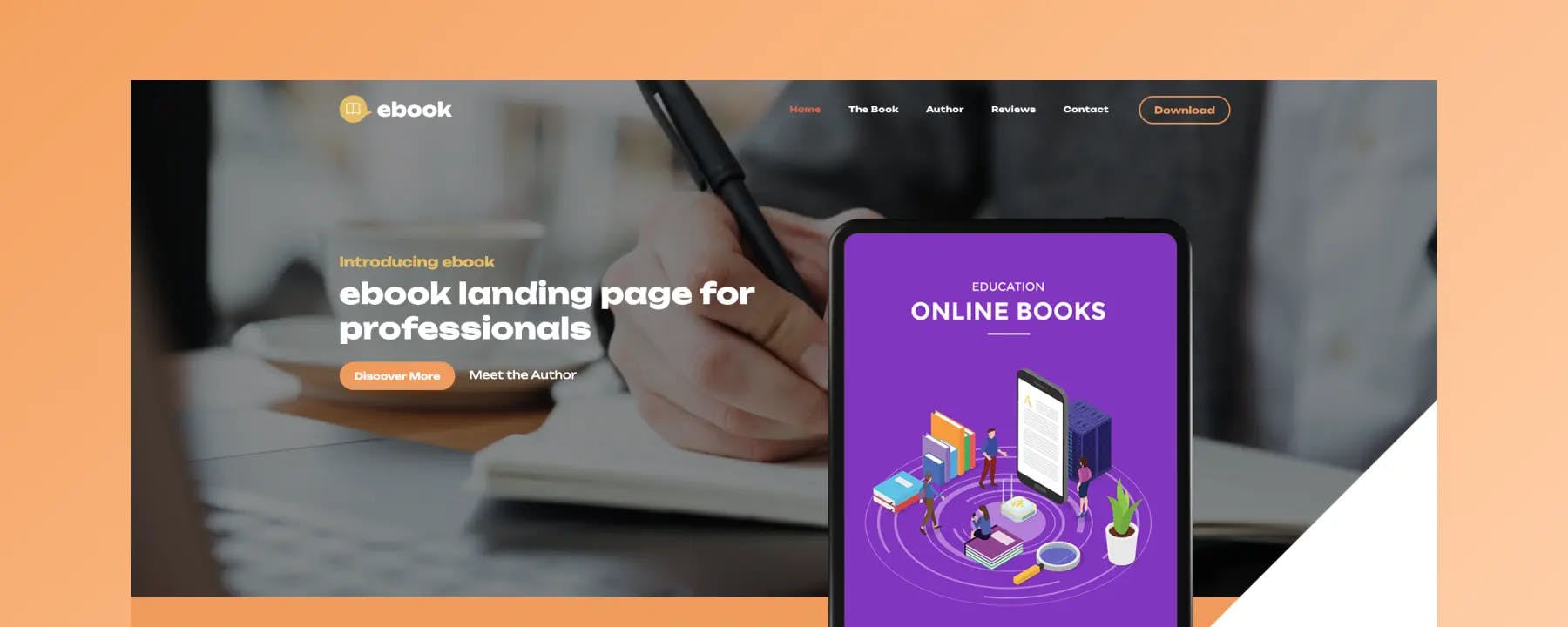 Ebook Landing - Mẫu Website Giáo Dục Miễn Phí