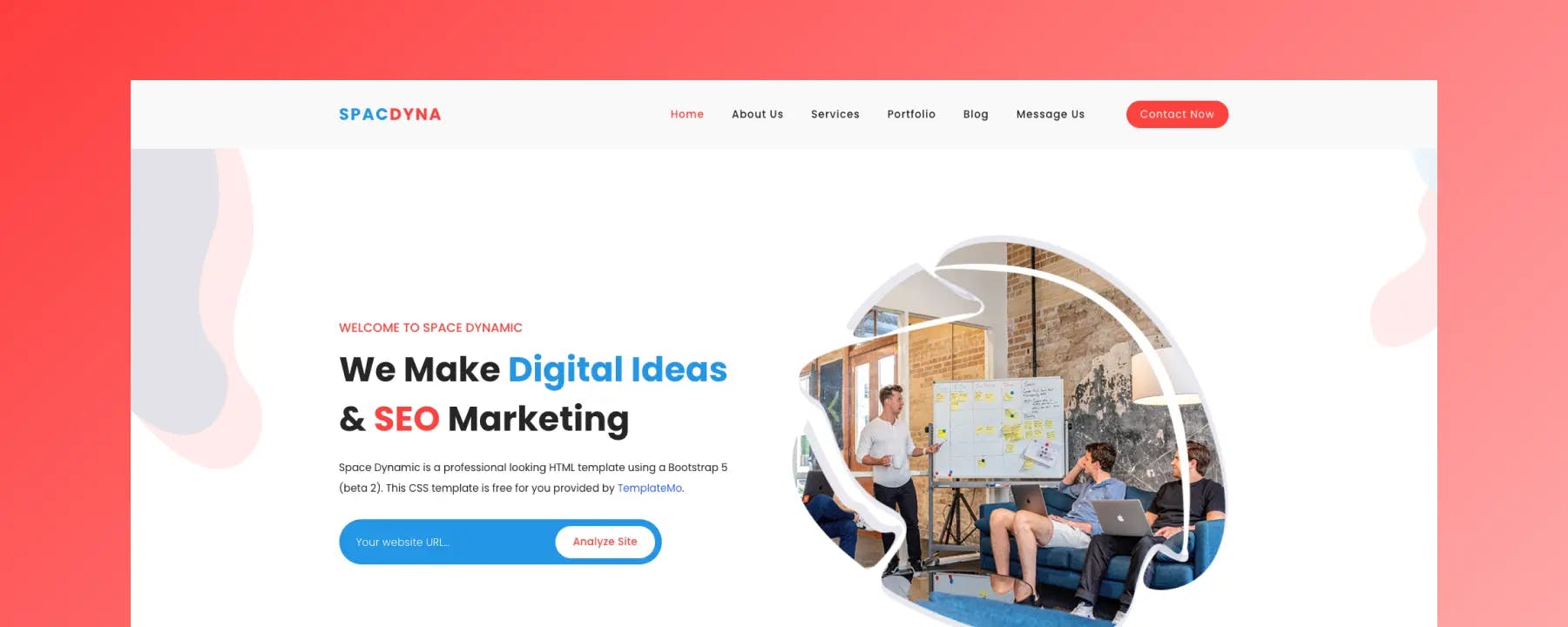 Space Dynamic - Mẫu Website Marketing Miễn Phí