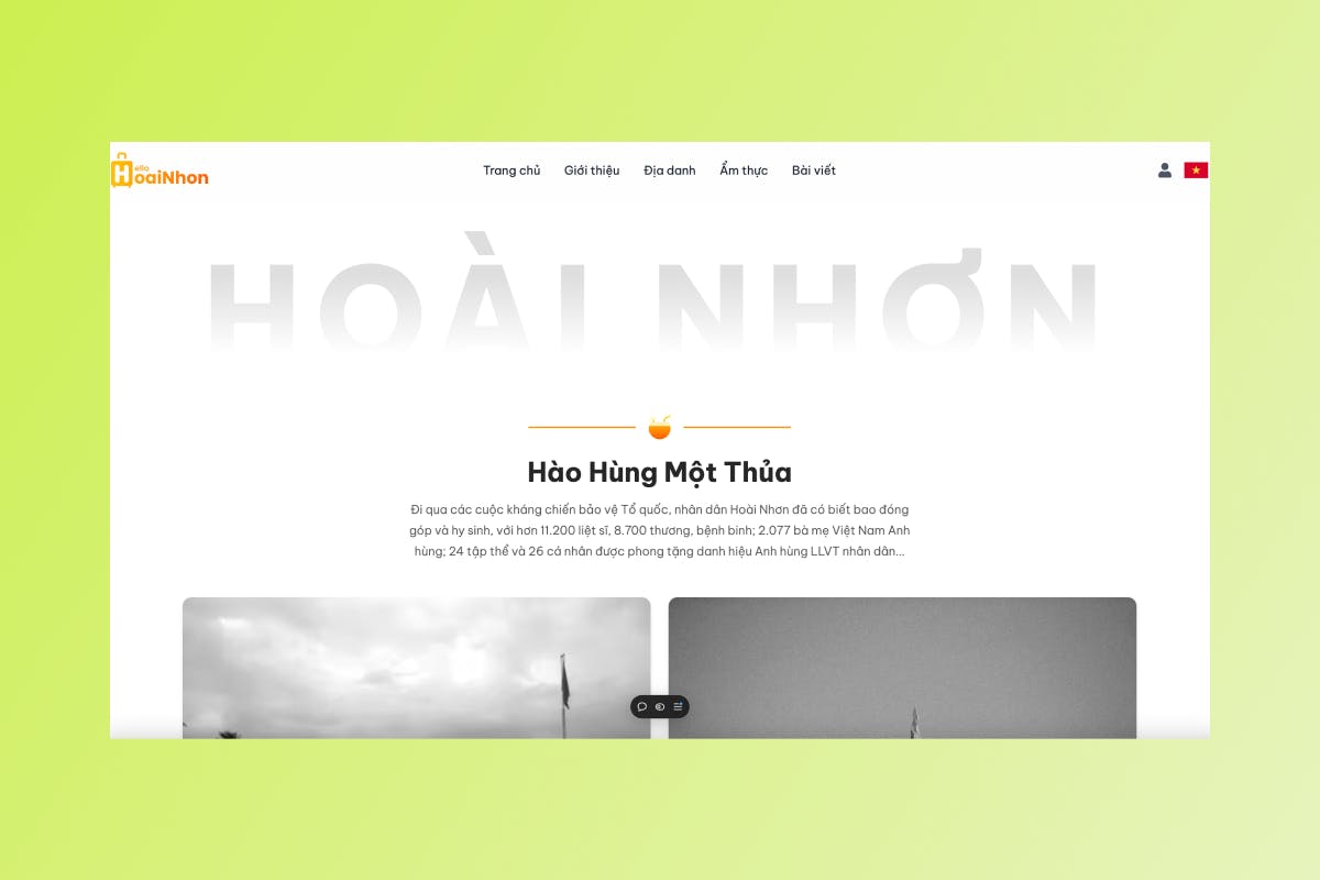 Hình ảnh trang giới thiệu - Hello Hoài Nhơn