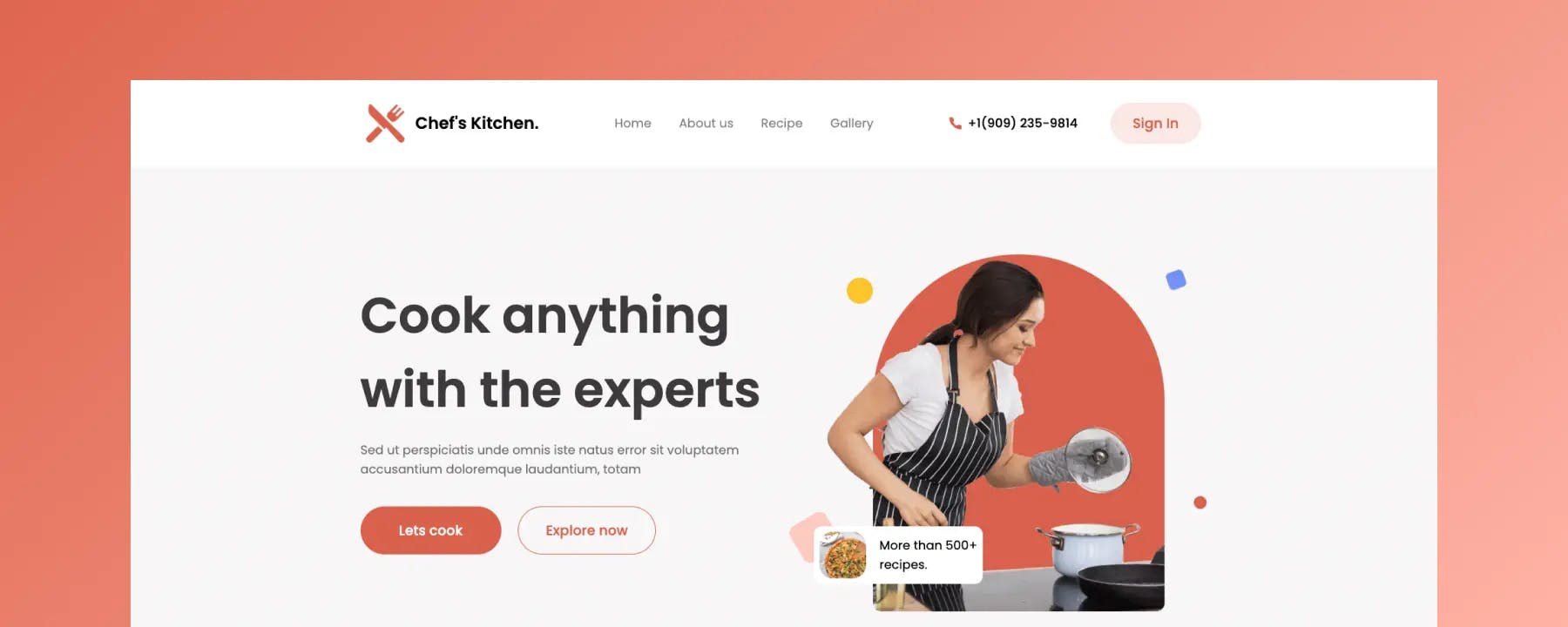Ketchen - Mẫu Website Ẩm Thực