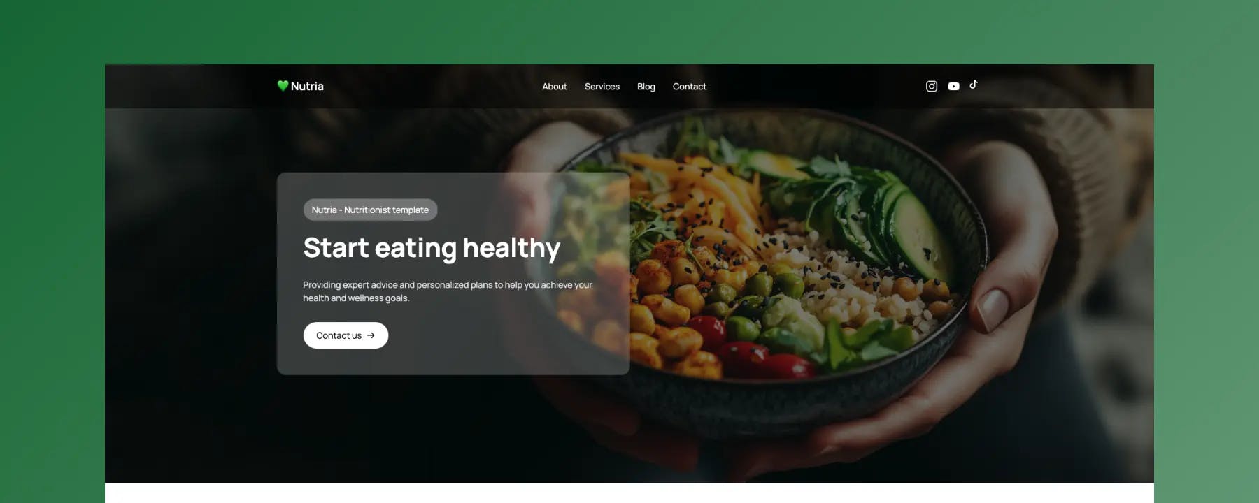 Nutria - Mẫu Website Thực Phẩm