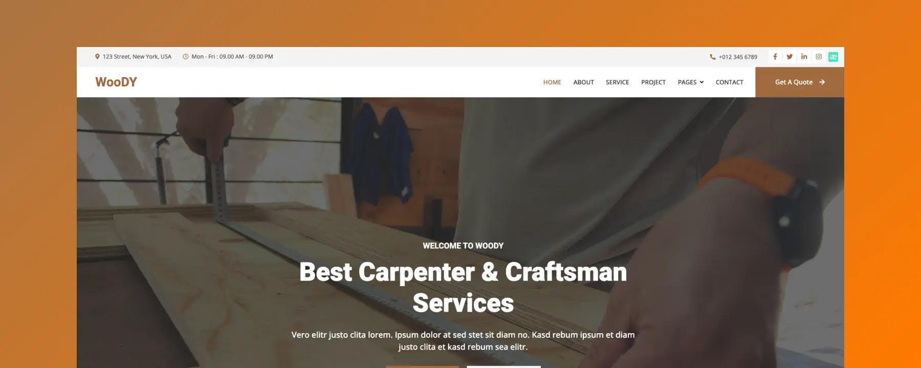WooDY – Mẫu Website Thợ Mộc Miễn Phí, Đẹp & Chuẩn Responsive
