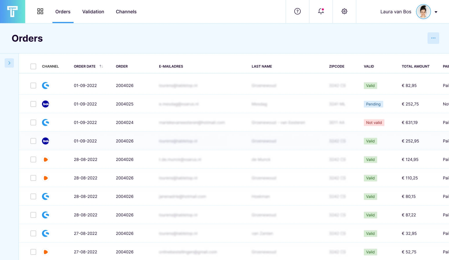 Manage orders from all sales channels