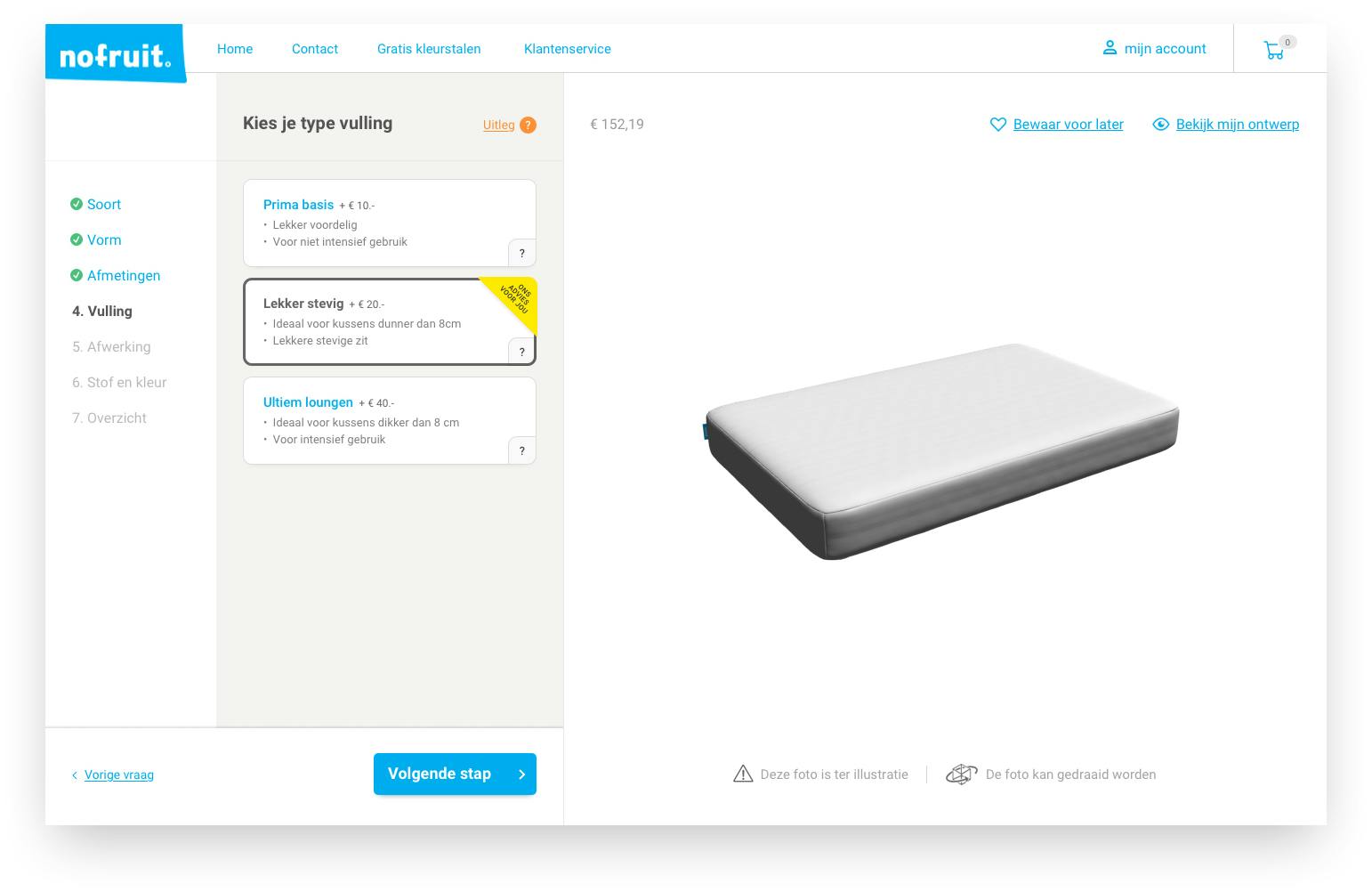 Nofruit configurator