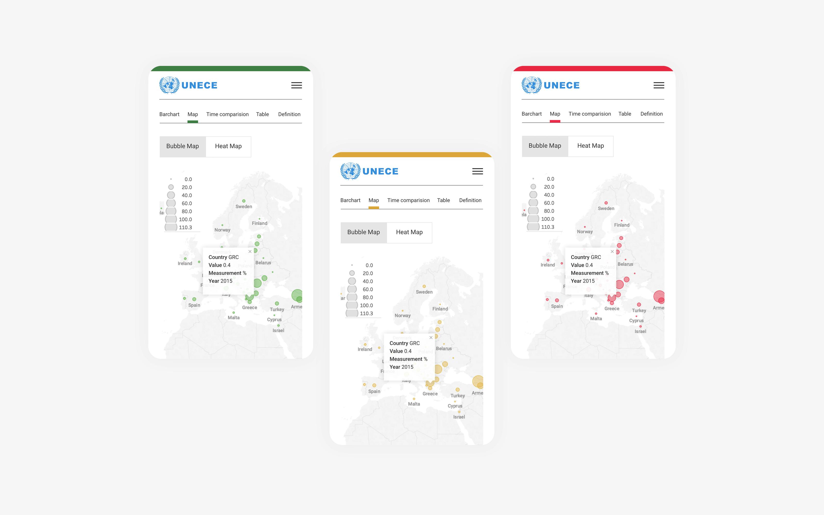Data dashboard information visualization for the Sustainable Development Goals, SDGs for the client United Nations, UN by Superdot Studio – data and chart design agency from Basel, Switzerland