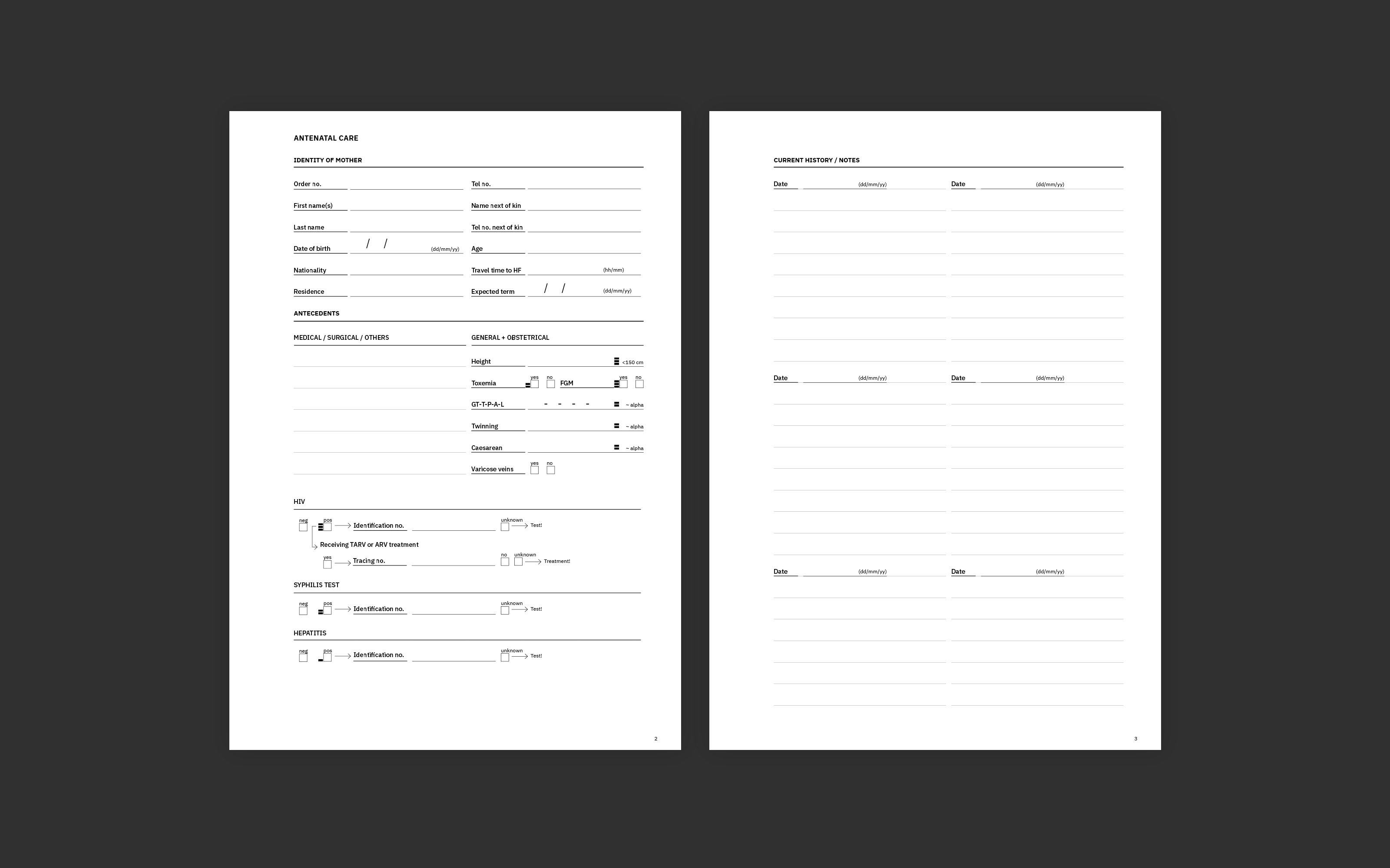 Help to support the decision-making process and enrich the patient communication of public health workers in Nigeria, Ivory Coast and Mozambique through better designed paper-based information systems.