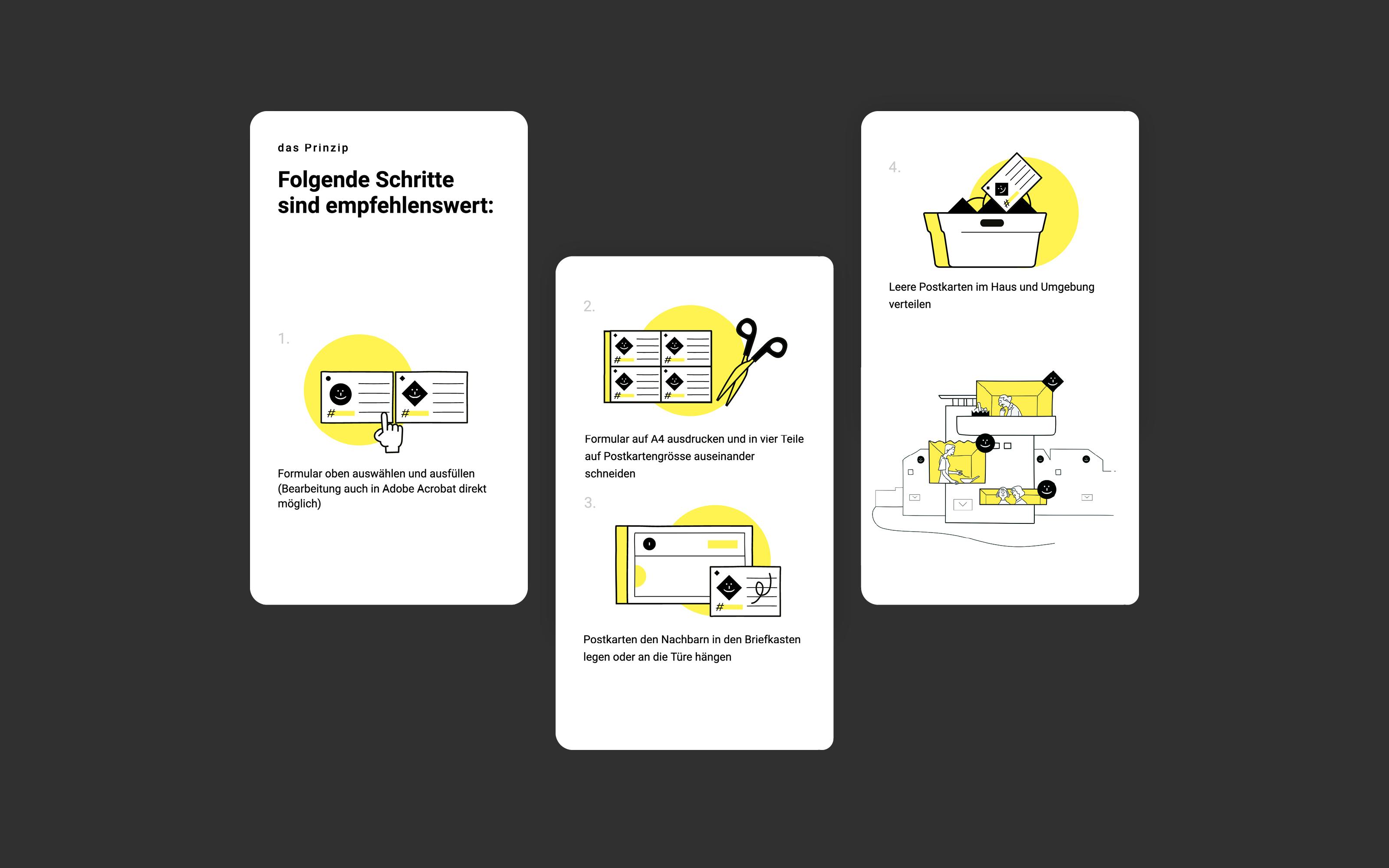 Superdot Studio Justincasehelp, is a Covid19 Pandemic Action for a simple multilingual paper-based tool to enable neighbourhood support (during lockdown) - Lab project