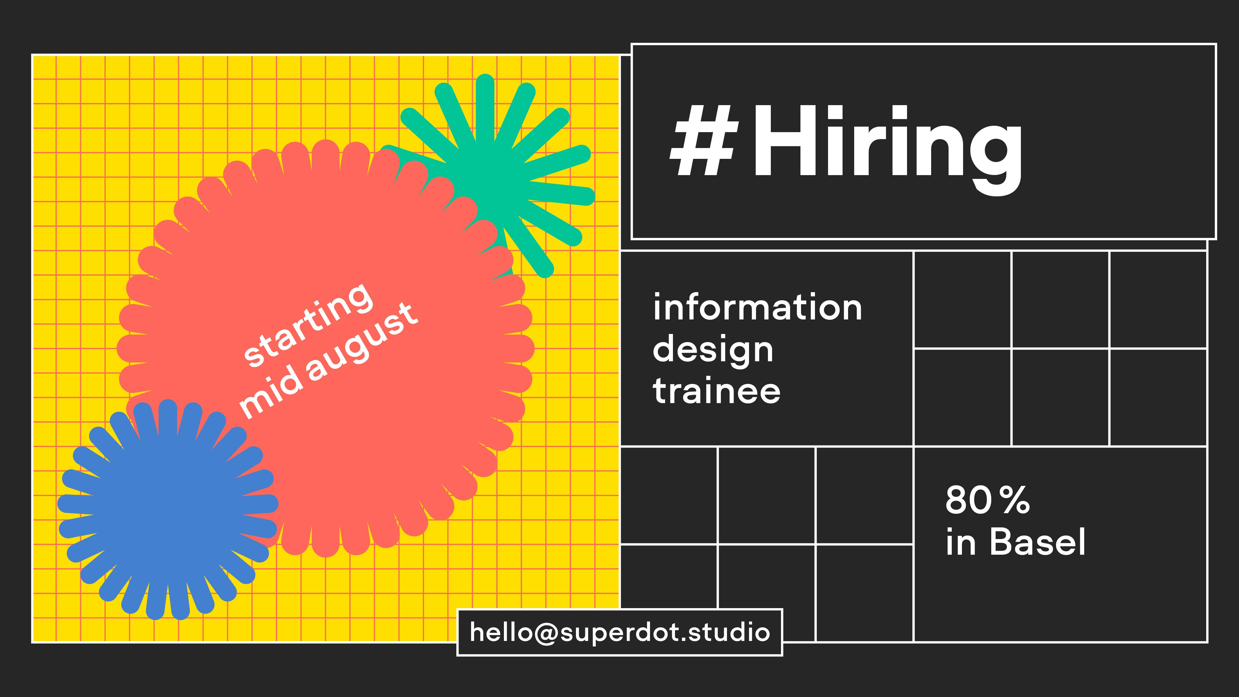 New job at superdot – we are searching for a new trainee