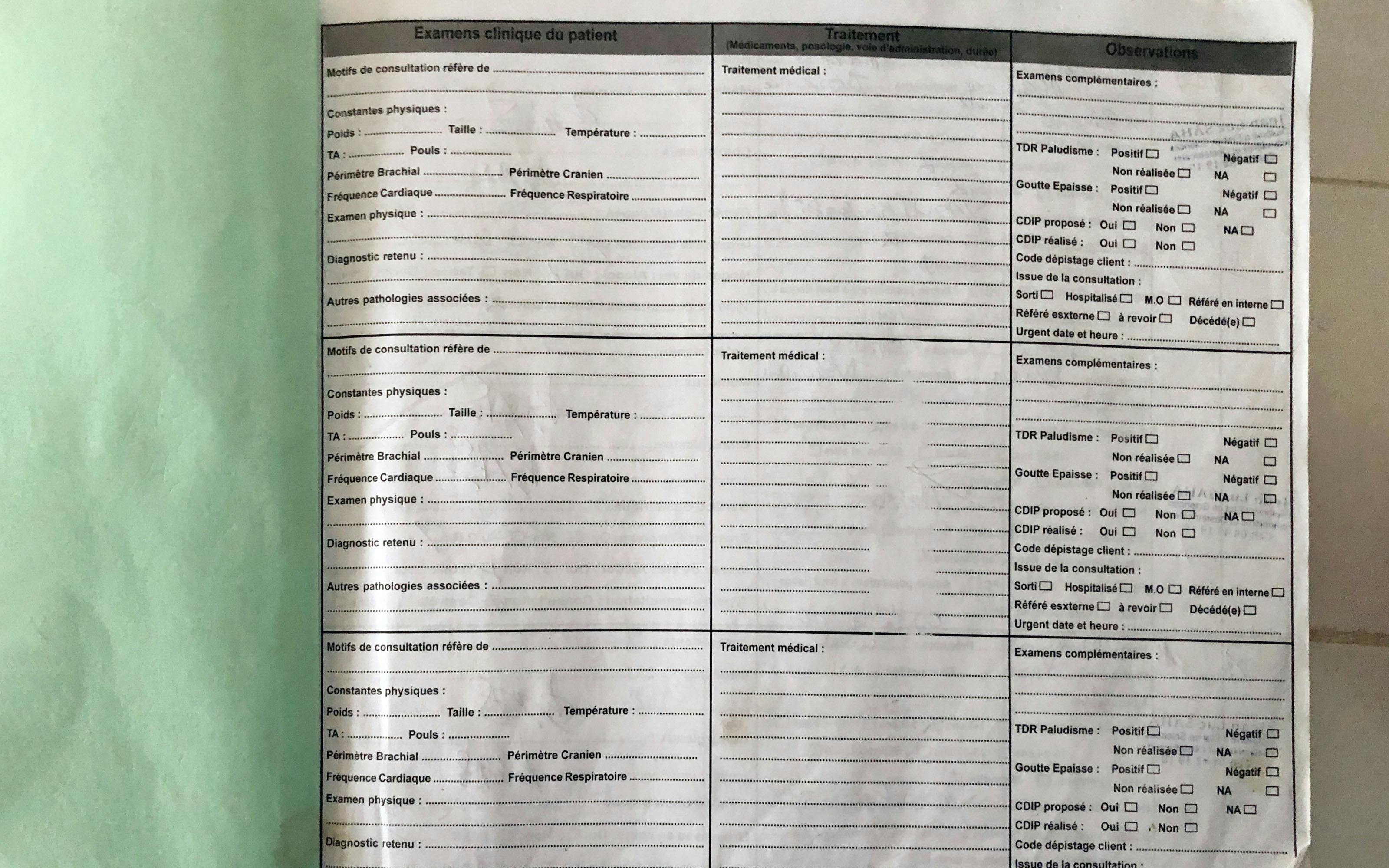 
Help to support the decision-making process and enrich the patient communication of public health workers in Nigeria, Ivory Coast and Mozambique through better designed paper-based information systems.