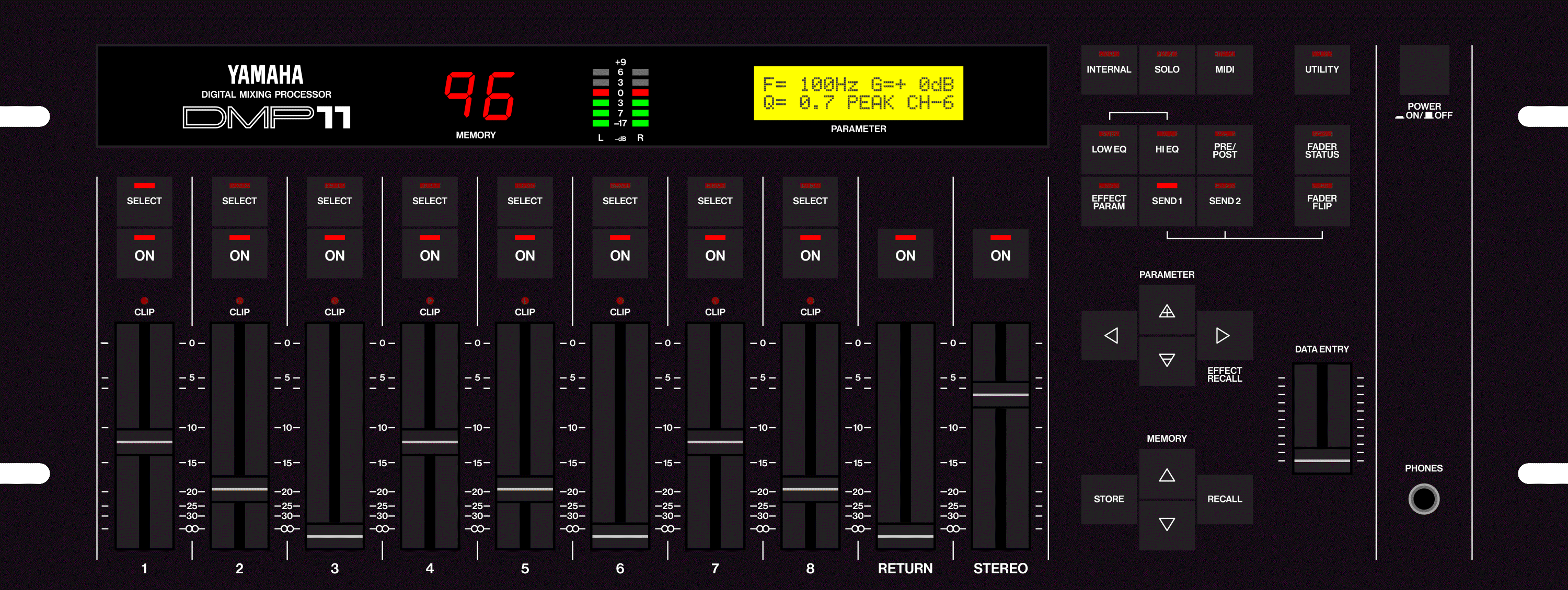 Yamaha DMP11 digital mixer rack