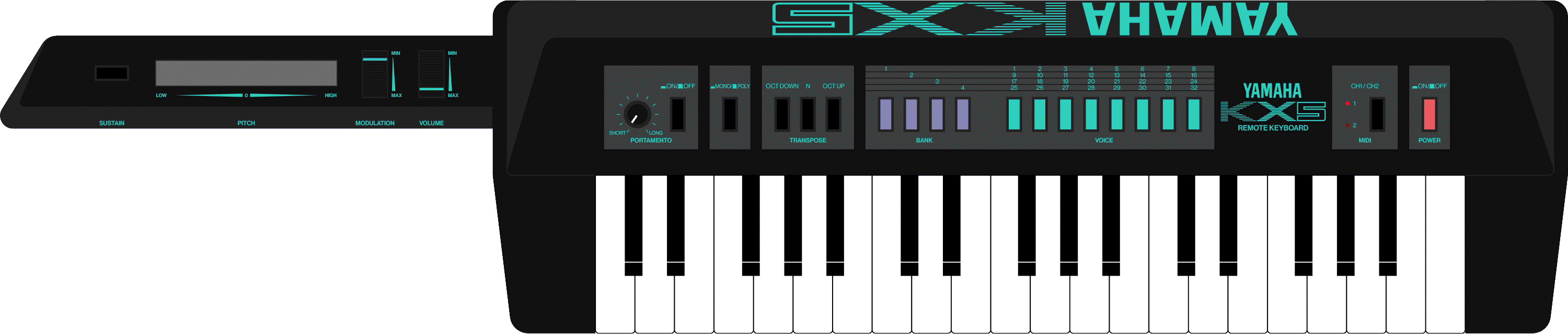 Yamaha KX5 MIDI keytar