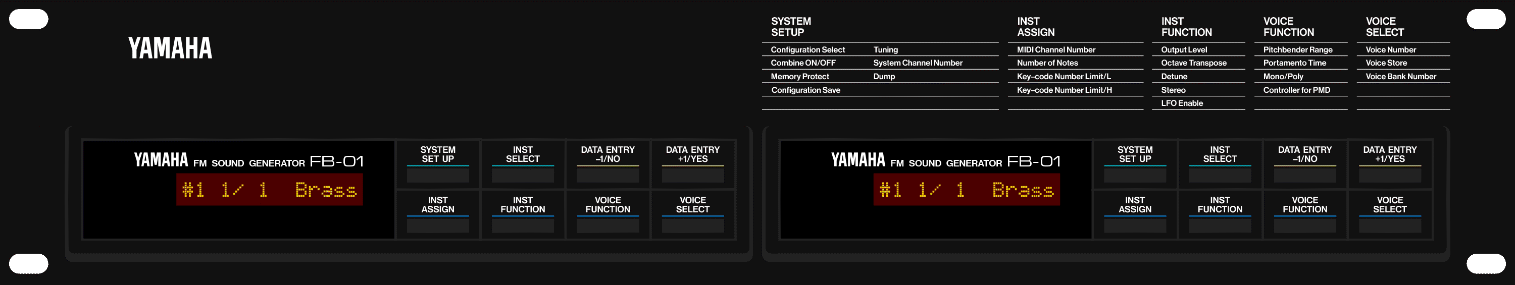 Yamaha RFB01 FB-01 rack mount