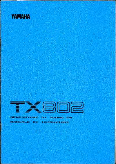 Yamaha TX802 Manual Italian