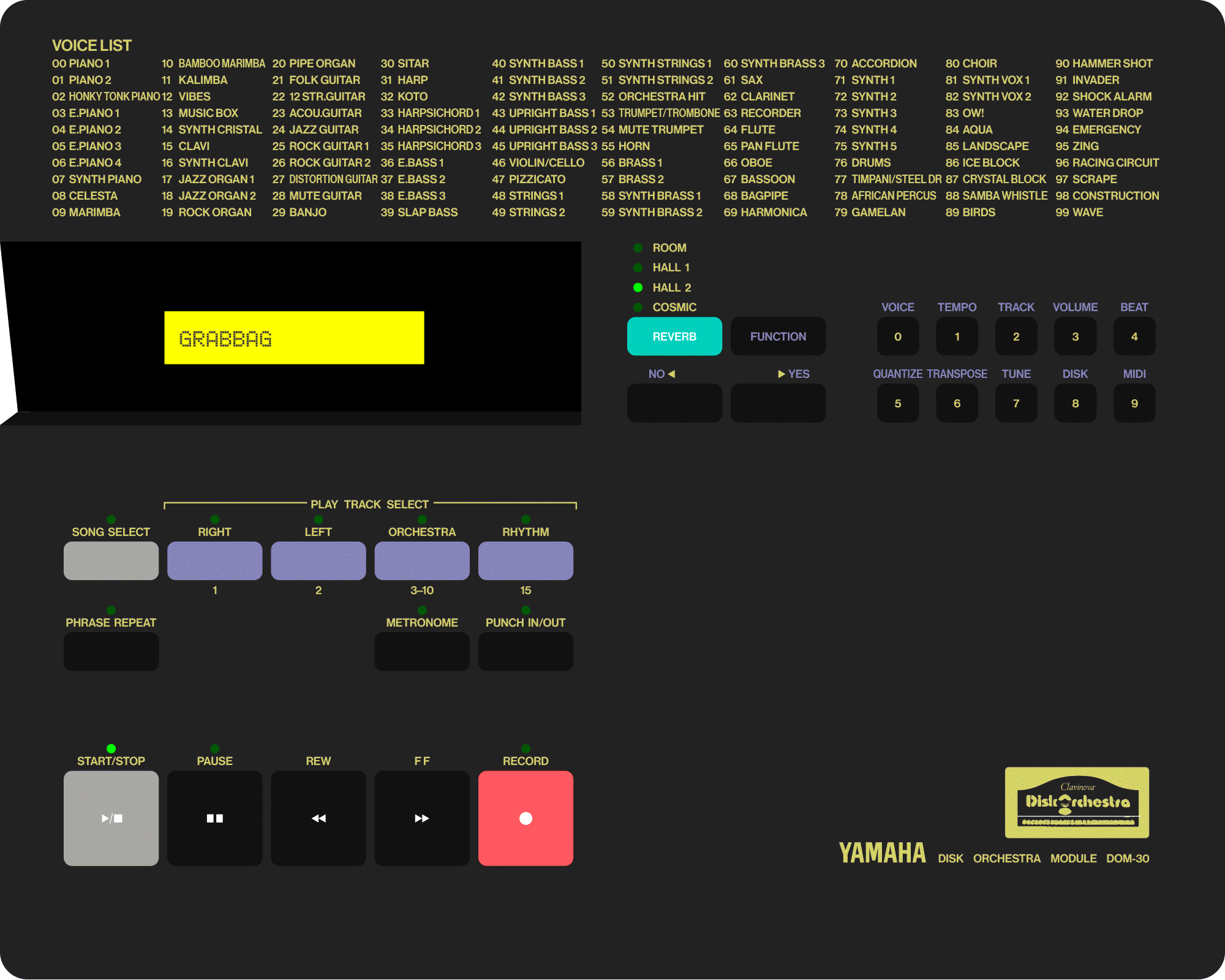 Yamaha DOM-30 clavinova disk orchestra module