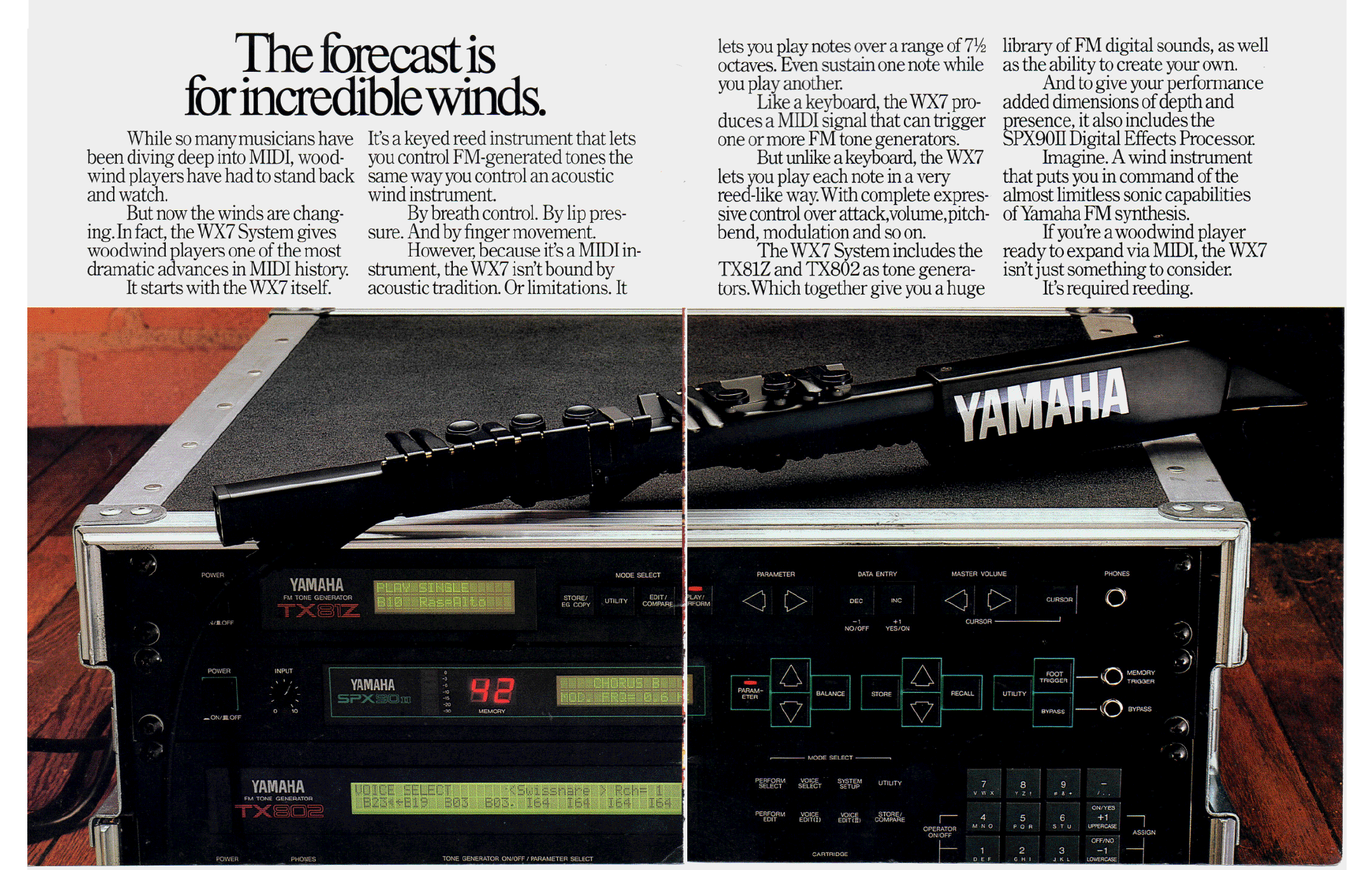 Yamaha digital music systems brochure WX7 TX81Z TX802 pdf