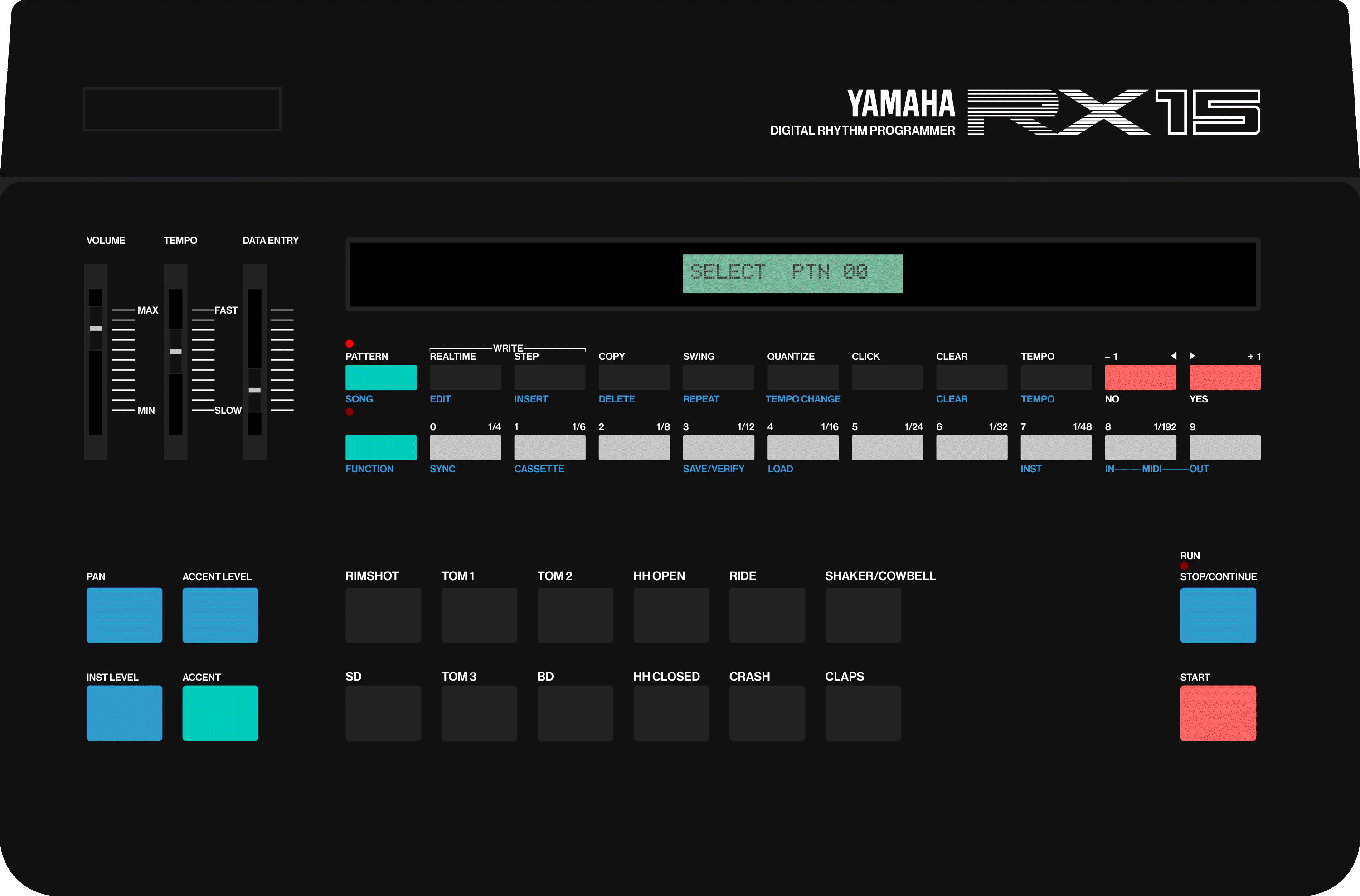 Yamaha RX15 vintage drum machine