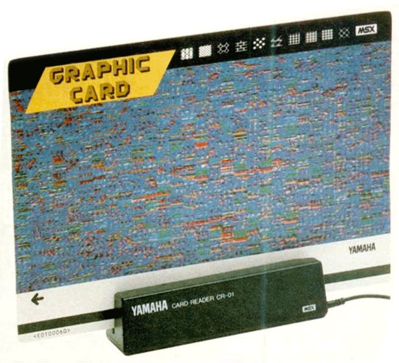Yamaha CR01 reading a graphic card