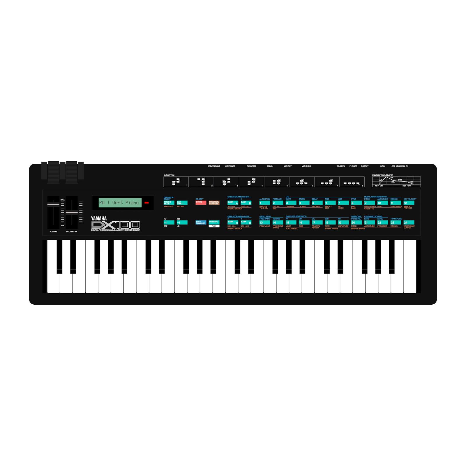 YAMAHA DX100 デジタル プログラマブル アルゴリズム シンセサイザー Yamaha DX100 | Synthesizers | Yamaha black boxes online archive