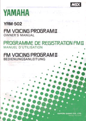 Yamaha YRM502 manual