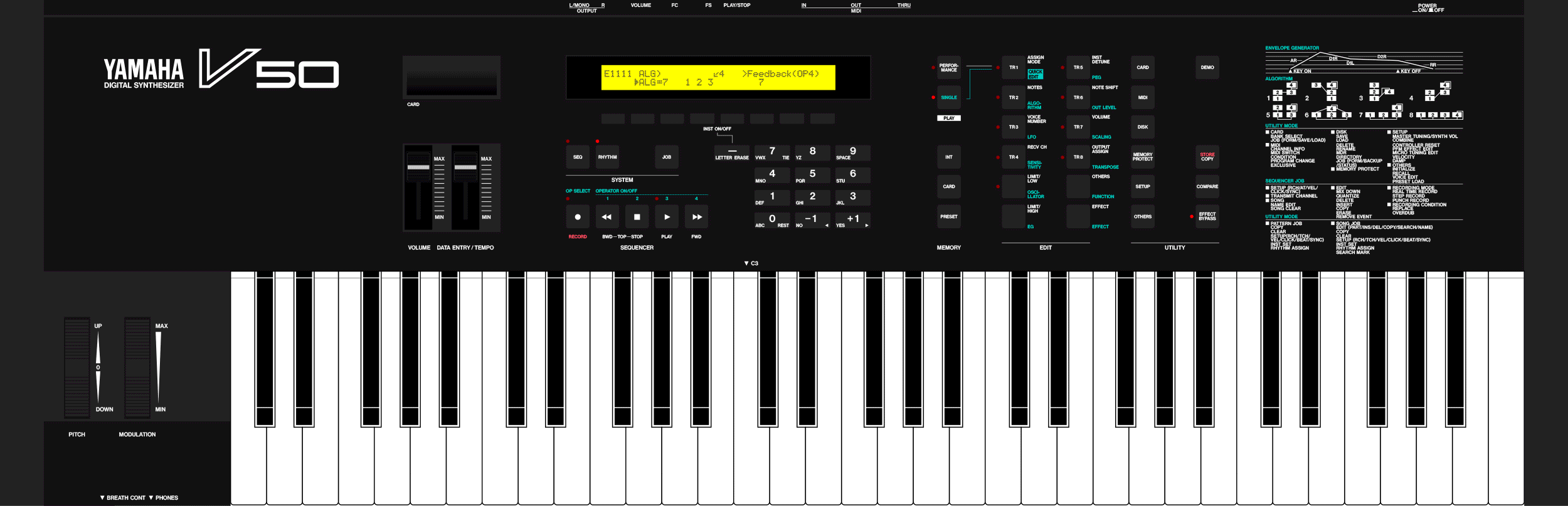 Yamaha V50 digital synthesizer