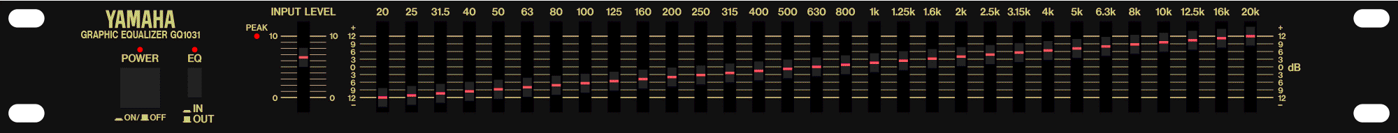 Yamaha GQ1031 equalizzatore grafico rack