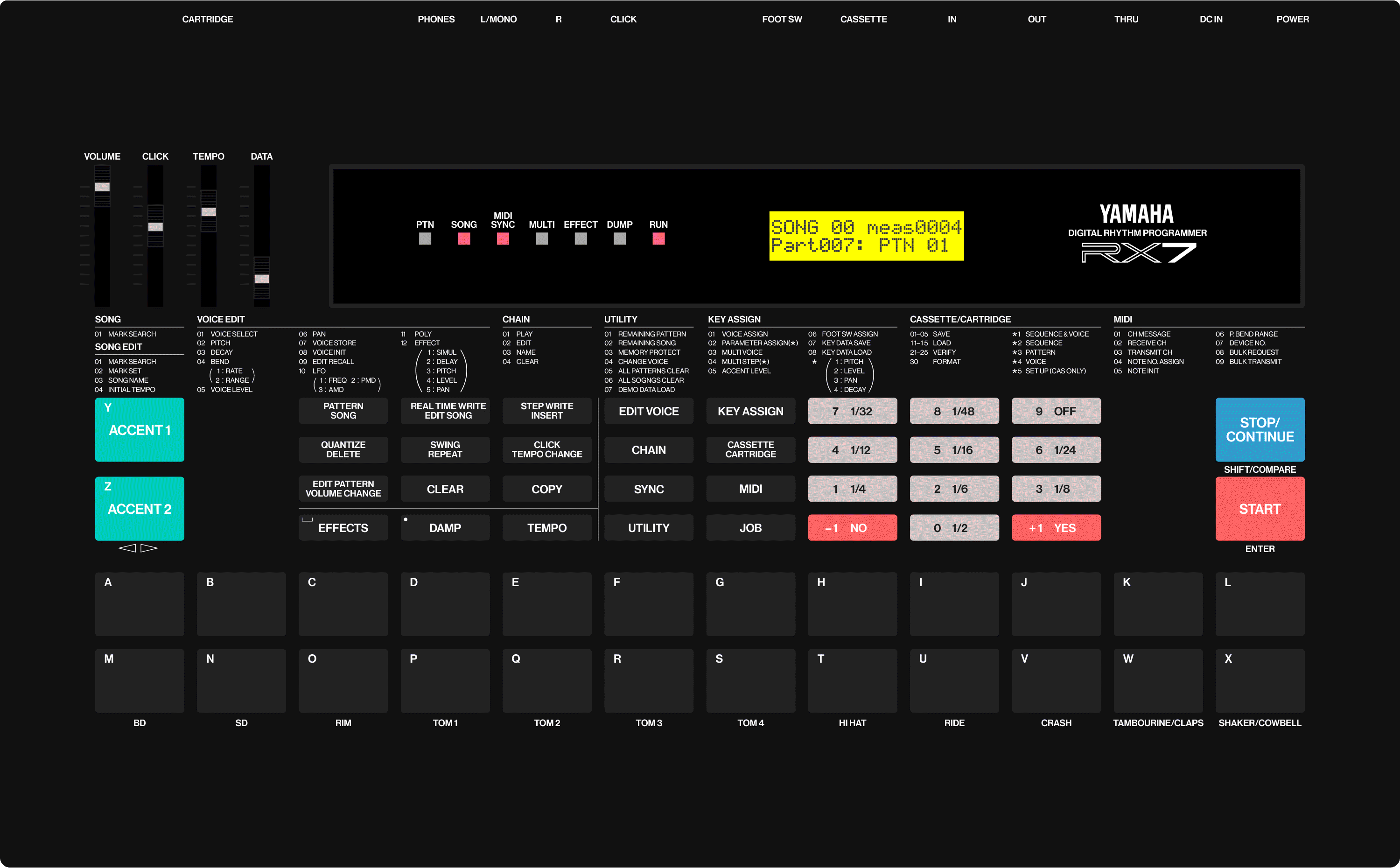 Yamaha RX7 vintage drum machine