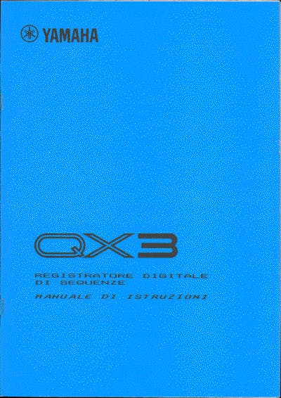 Yamaha QX3 Manual Italian