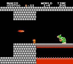 Mario experiments with a new way to defeat Bowser
