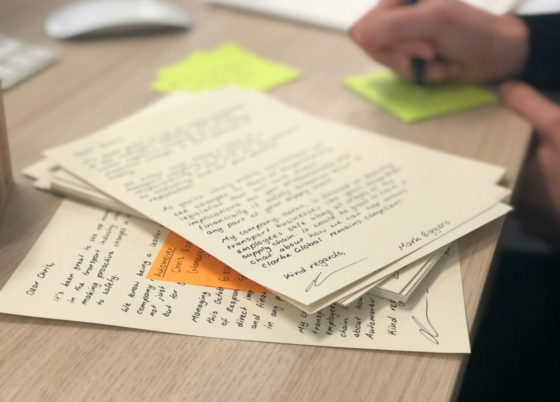 Handwritten letters