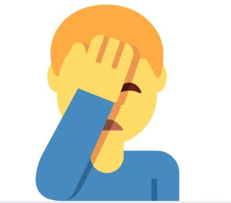 Face palm emojii