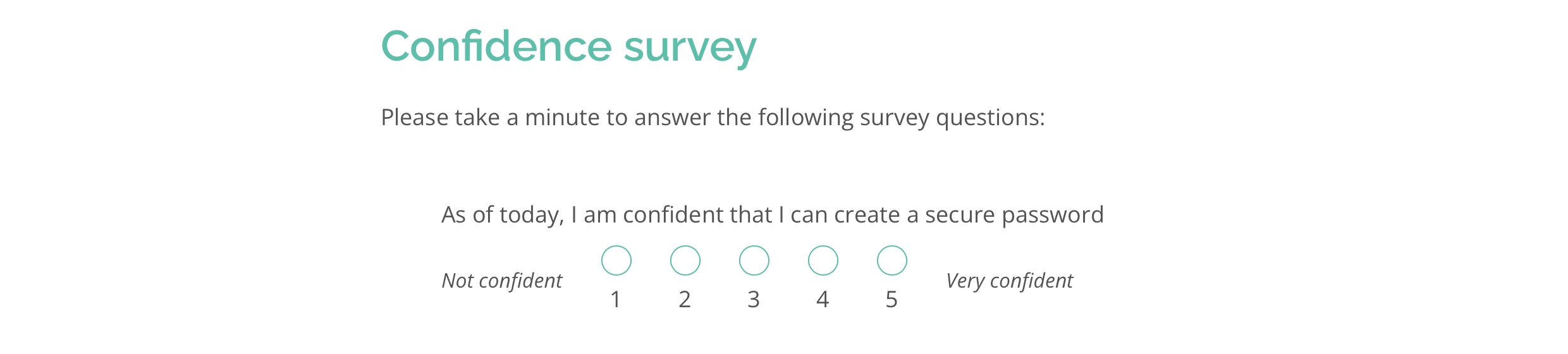 Confidence survey