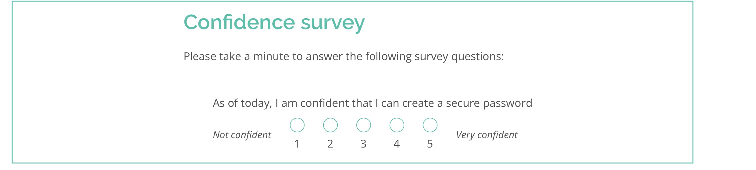 Confidence survey example