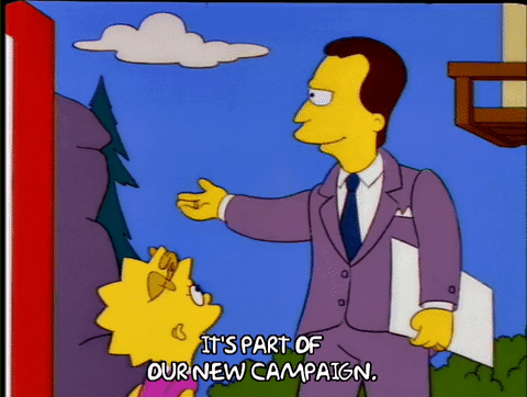 Simpsons GIF "It's part of our new campaign"