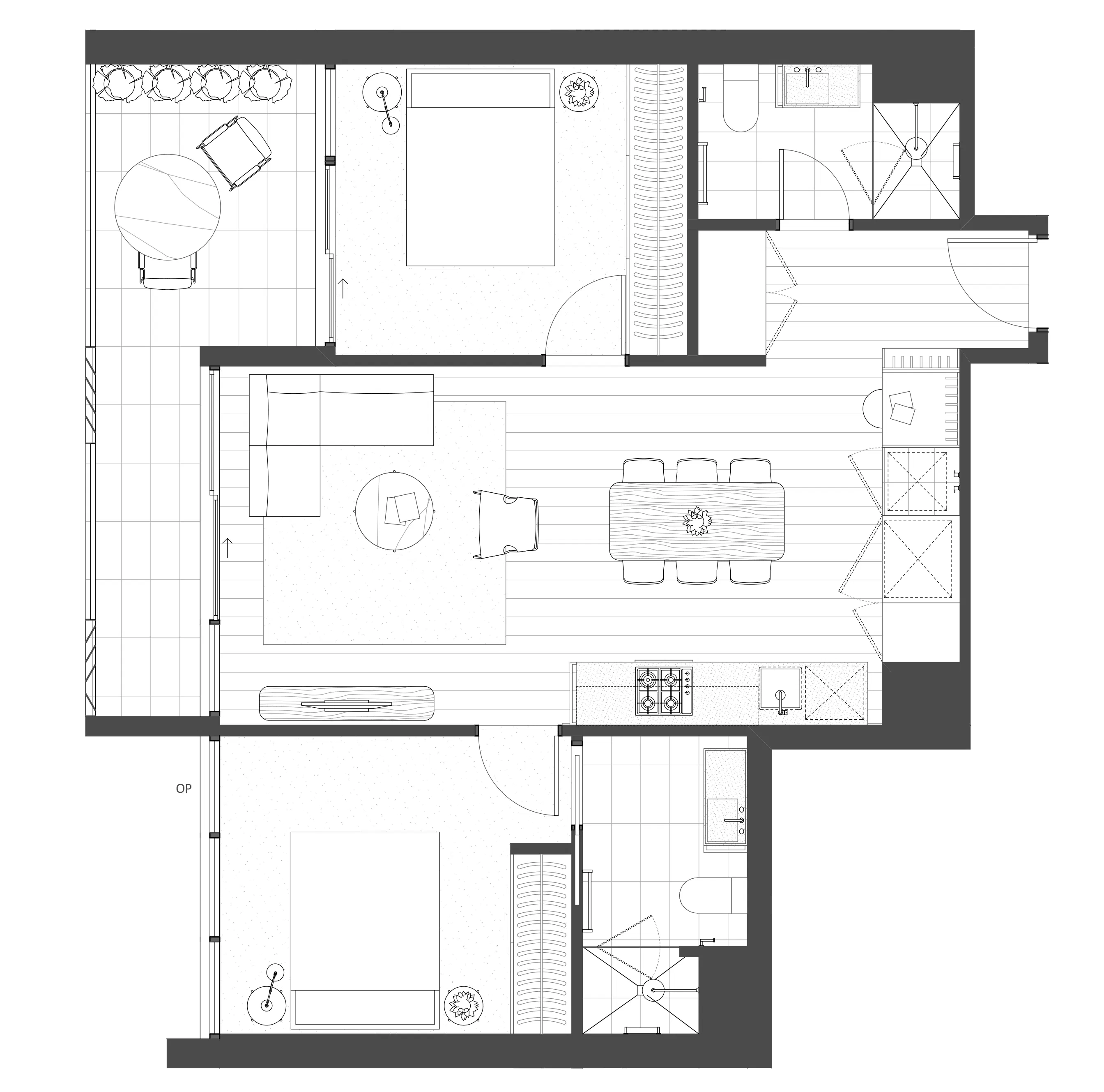 2 Bedroom, 2 Bathroom, 1 Carpark
