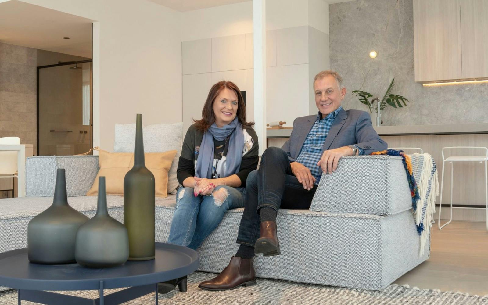 Megan and Gary Rose at the YarraBend Artisan Residences display suite. Picture: Erinna Giblin