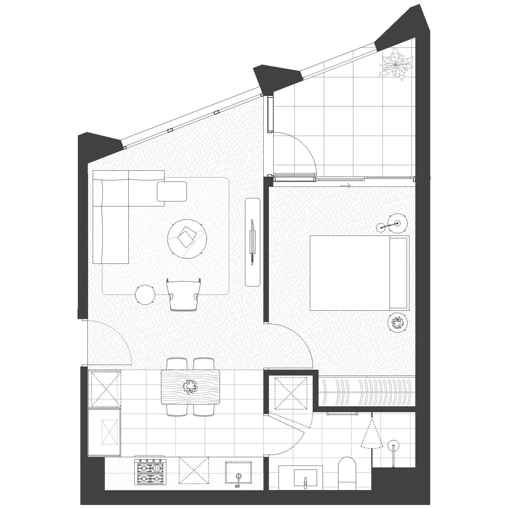 1 Bedroom, 1 Bathroom, 1 Carpark