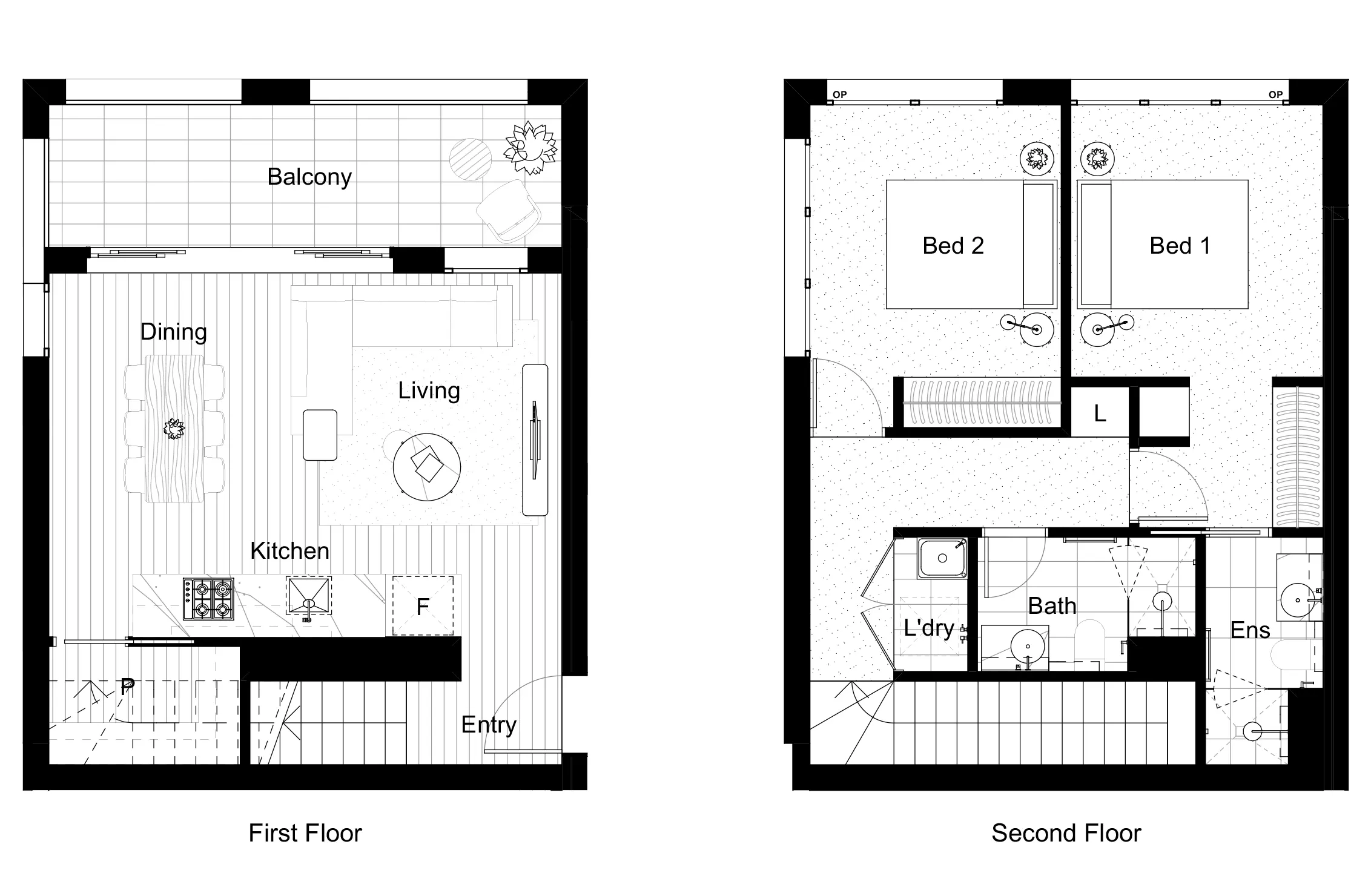 2 Bedroom, 2 Bathroom, 1 Carpark
