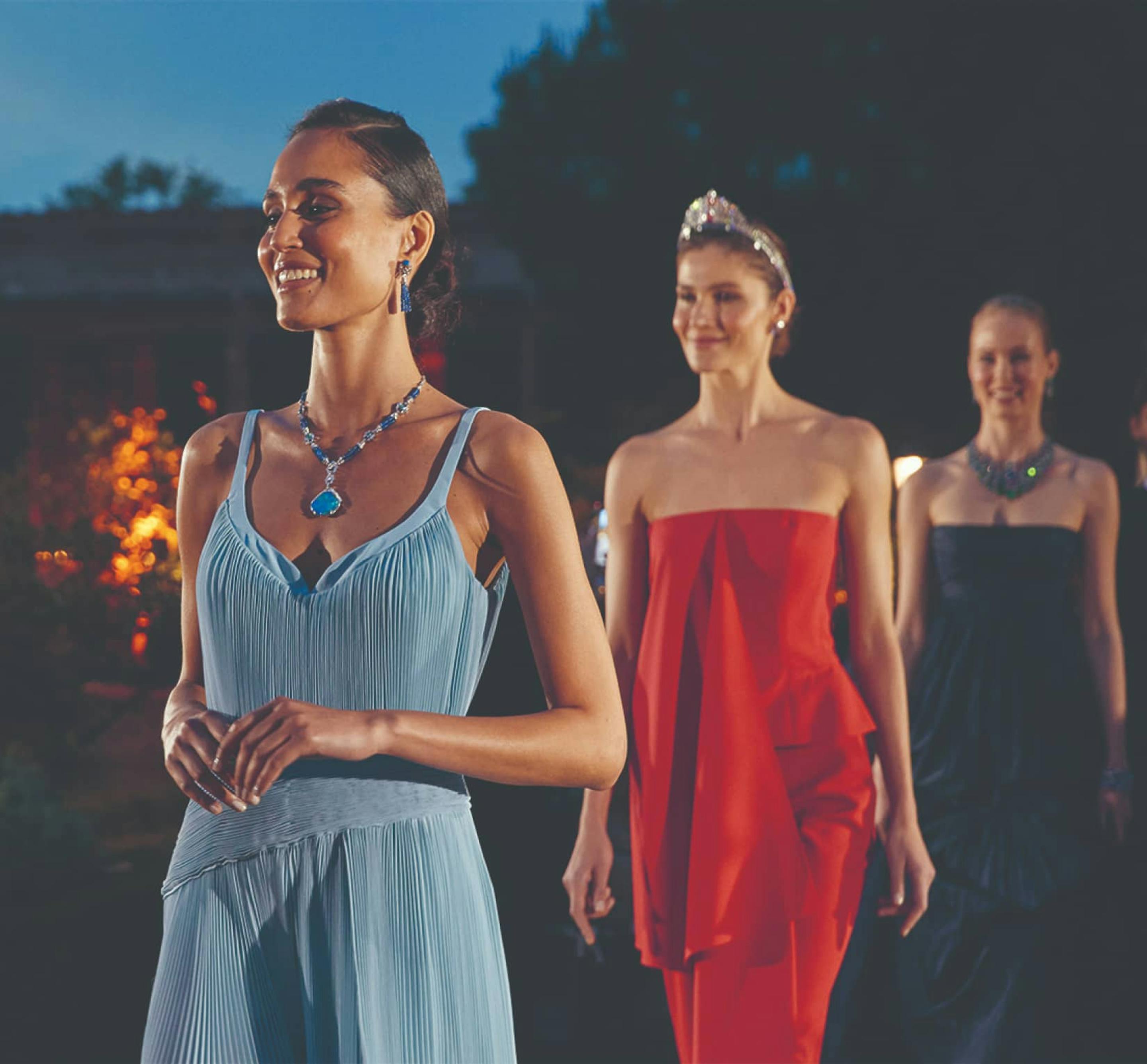 晚宴期间的模特展示