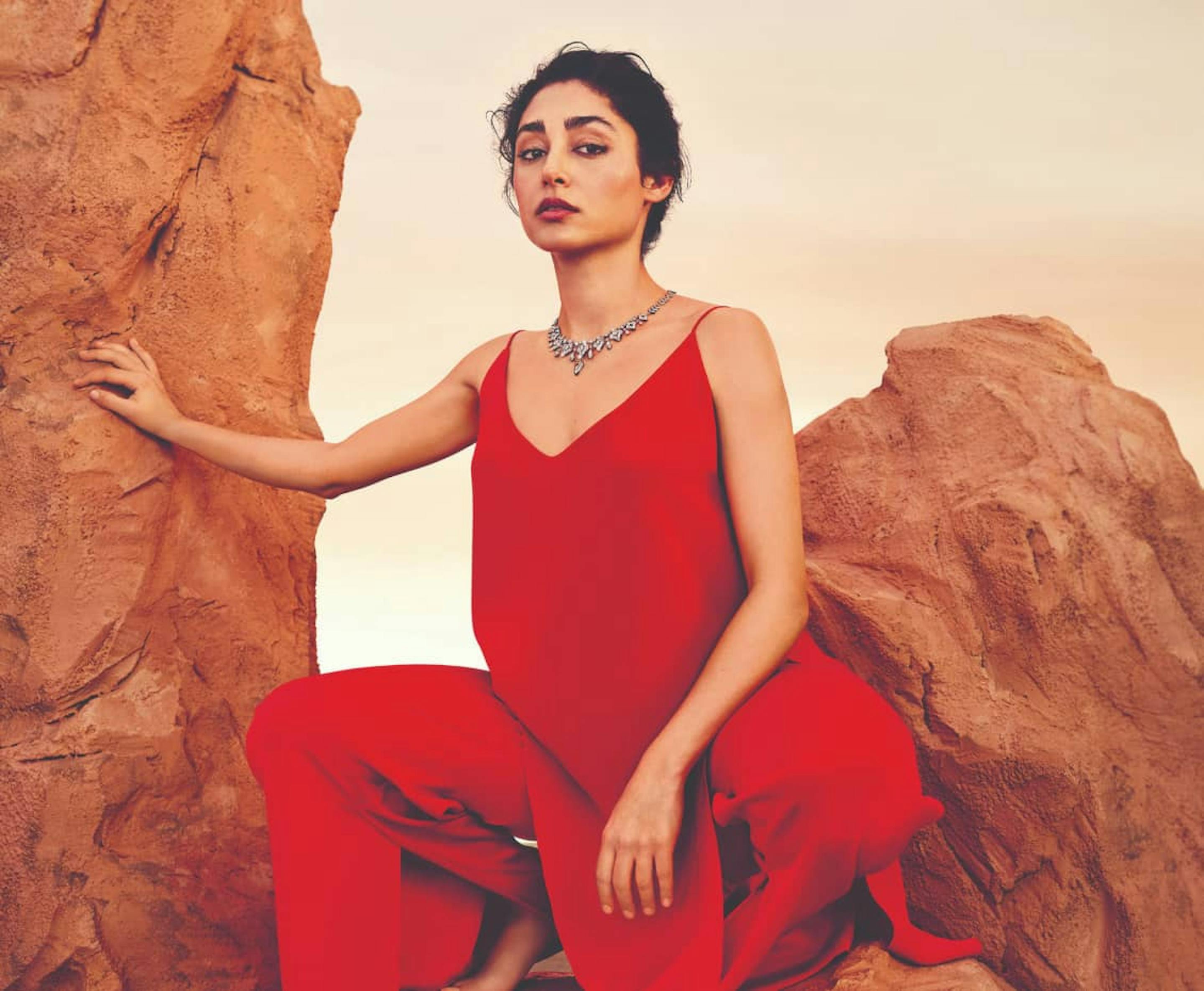 Pandjara高级珠宝项链, 铂金,玫瑰金,棕黄色钻石,缟玛瑙,钻石