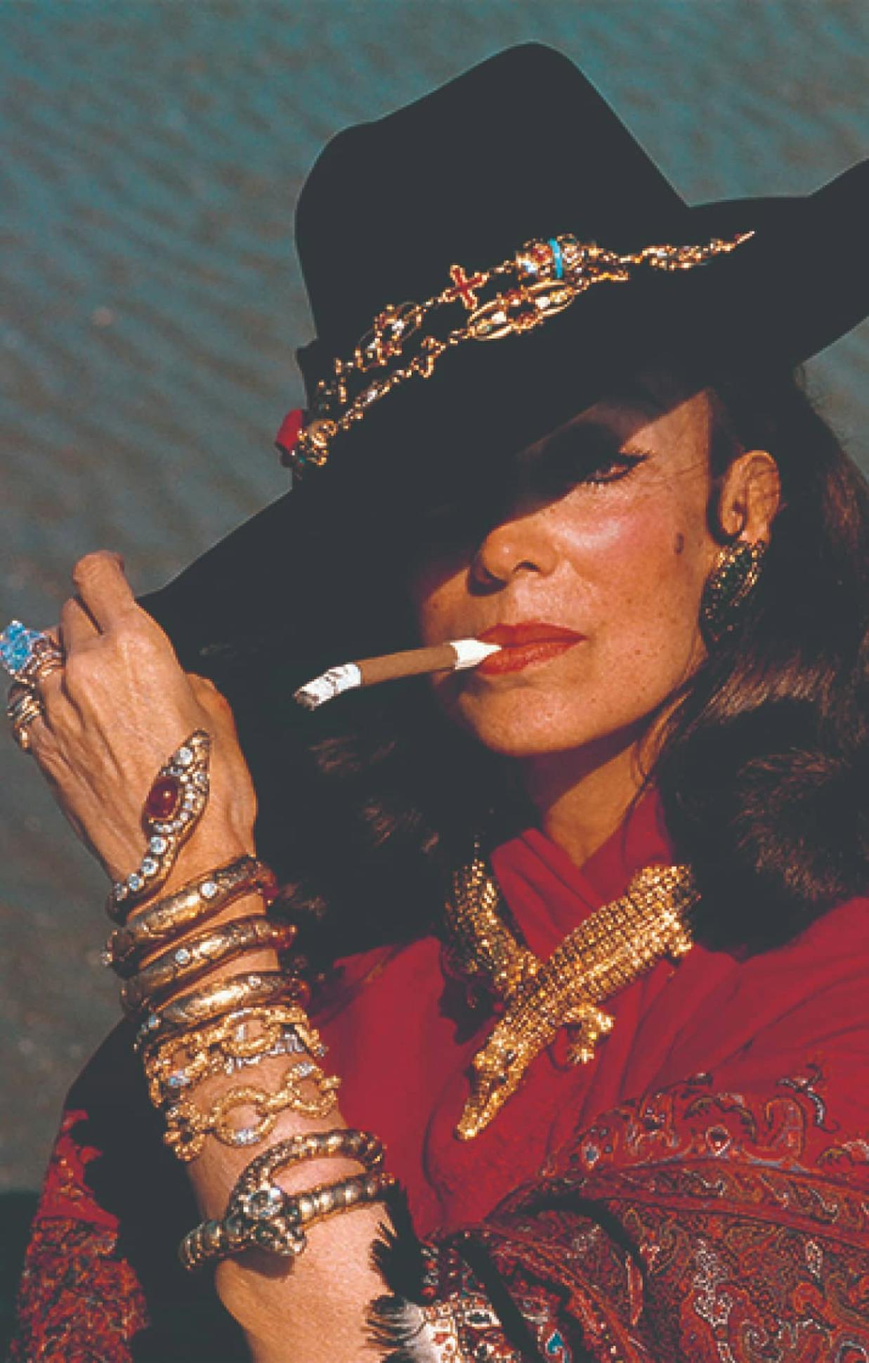 玛丽亚·菲利克斯(María Félix) 在 多维尔,斯诺登爵士 拍摄,1980年