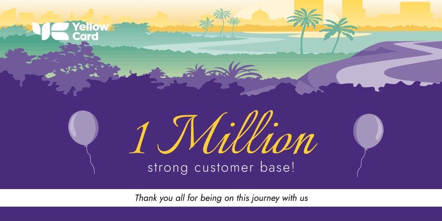 Yellow Card Reaches 1 Million Customers