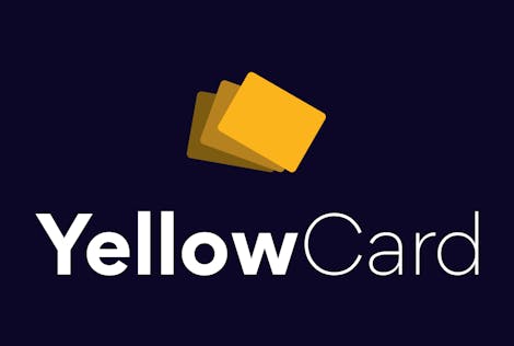 Yellow Card logo dark background