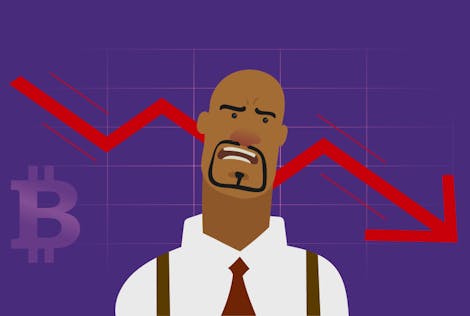Alarmed man with a downward graph.
Crypto Market Crash: what's happening?