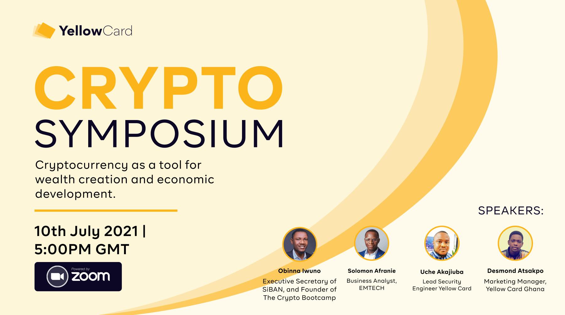 Ghana crypto symposium event flyer