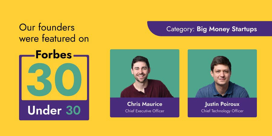 Yellow Card co-founders Chris and Justin featured on Forbes 30 under 30