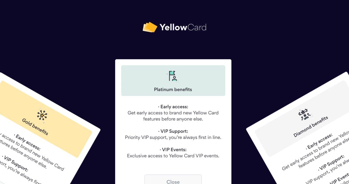 Yellow Card VIP Program benefits