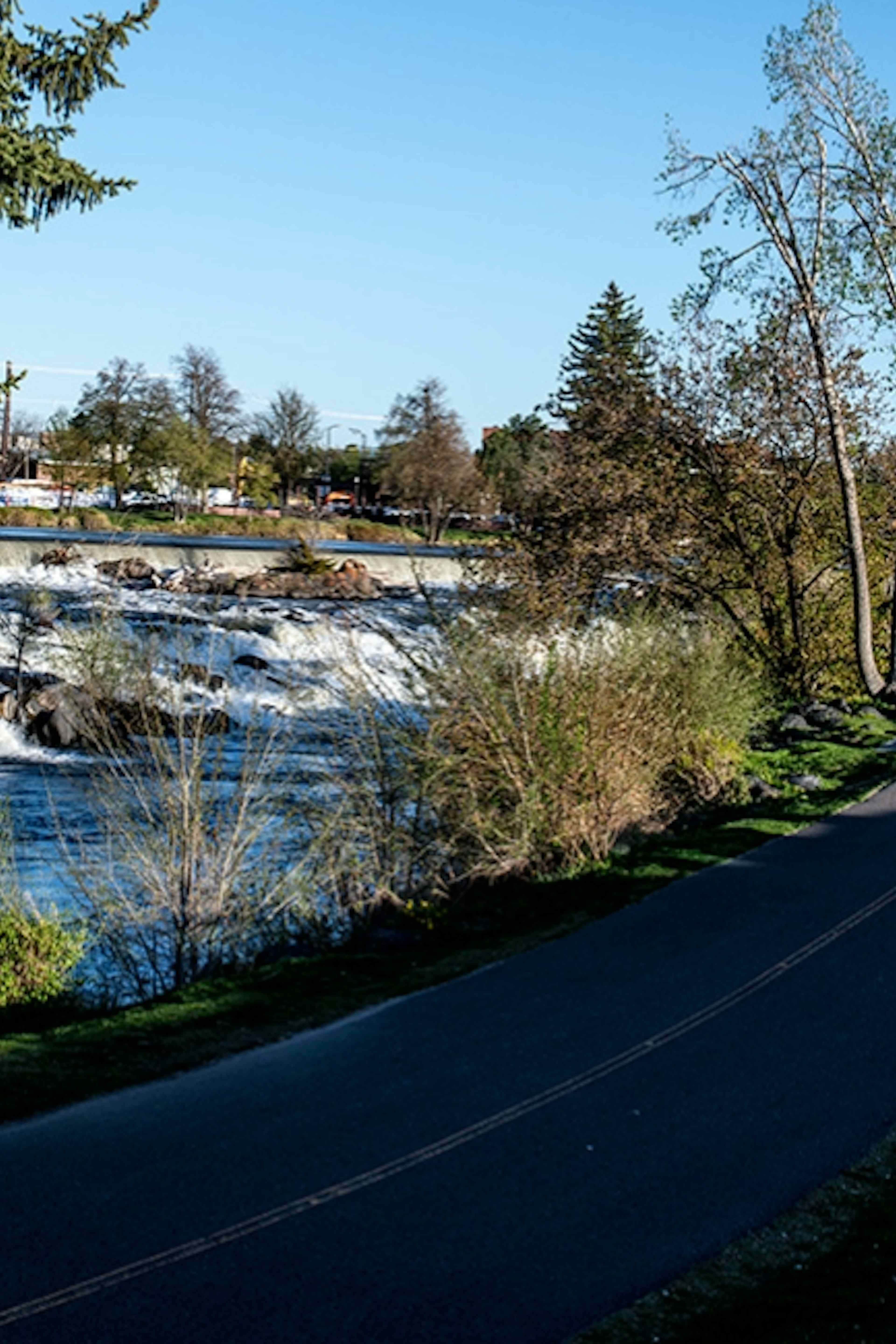 The Riverwalk in Idaho Falls, Idaho in Springtime.