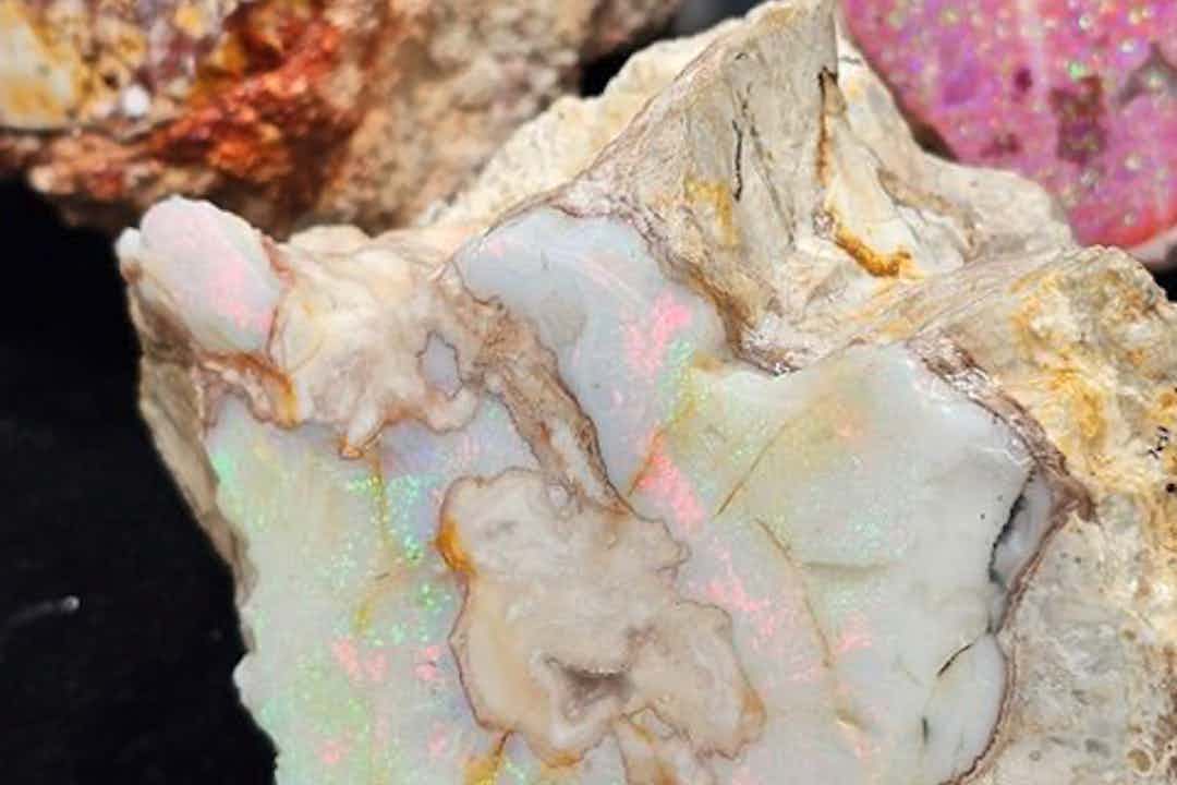 Close up photo of an Opal in Spencer Idaho