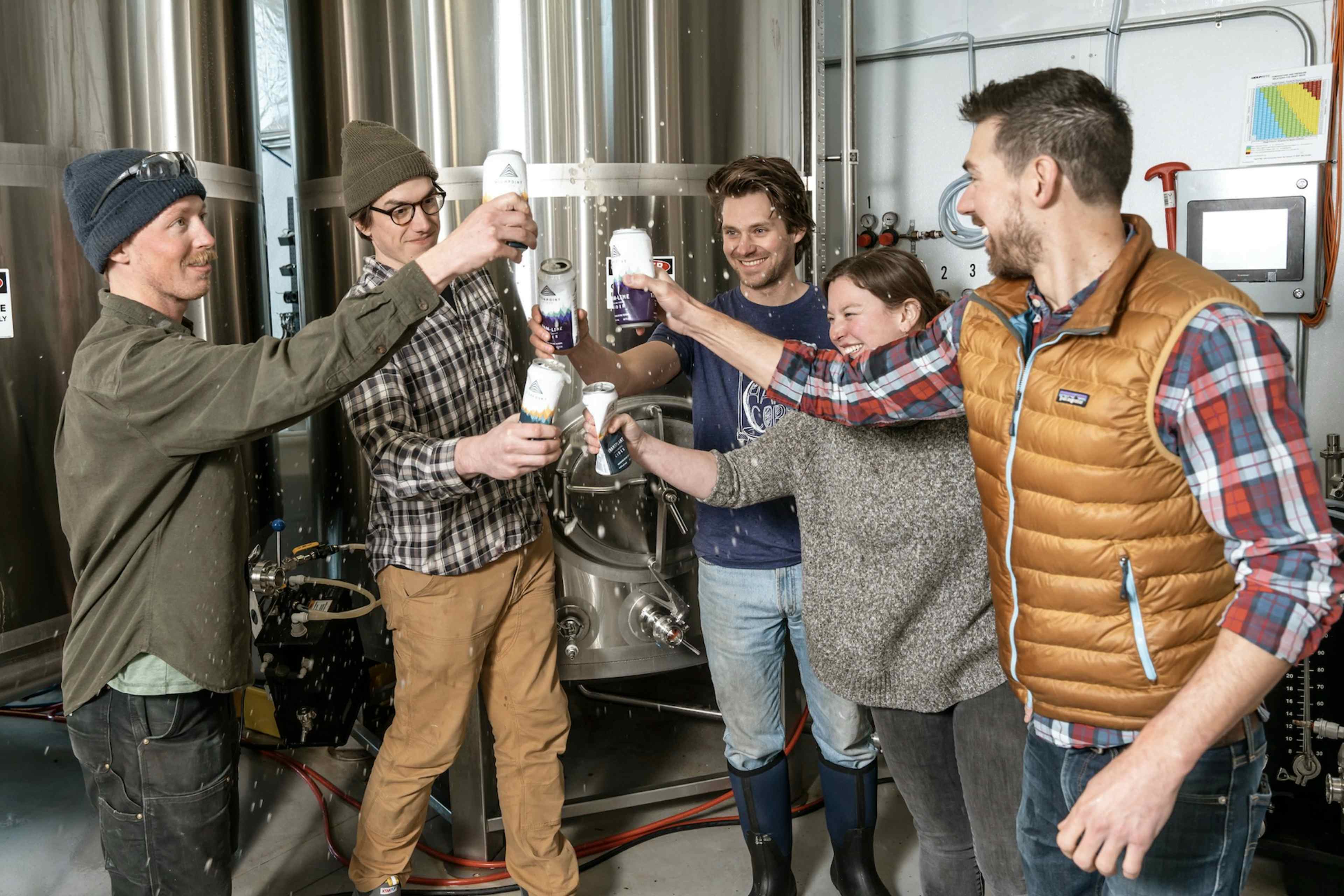 Toasting Highpoint Cider at the Highpoint Cider Tap Room in Eastern Idaho's, Victor Idaho.